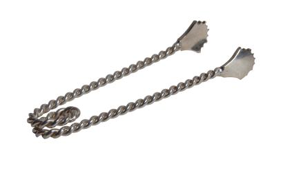 Ice Tongs-Twist  6" Silver Plate