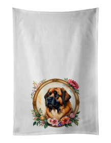 Leonberger and Flowers Kitchen Towel Set of 2