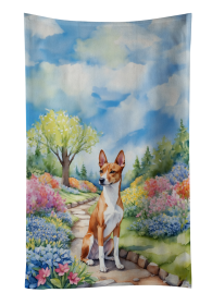 Basenji Spring Garden Kitchen Towel