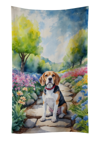 Beagle Spring Garden Kitchen Towel