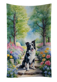 Border Collie Spring Path Kitchen Towel