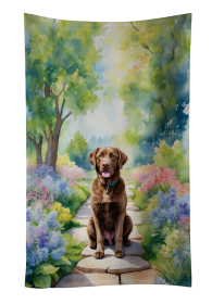 Chesapeake Bay Retriever Spring Path Kitchen Towel