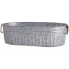 Better Homes & Gardens- Oval Galvanized Tub, 20.27" L x 11.22" W x 5.7" H